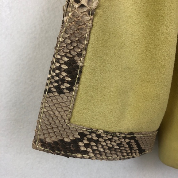 Valentino | Women’s Lime Green Python Skin Blazer - Picture 11 of 16